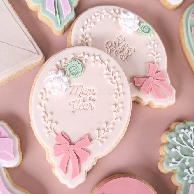 Boss Embossers Baby’s Breath Oval with Fancy Ribbon Stamp & Cutter
