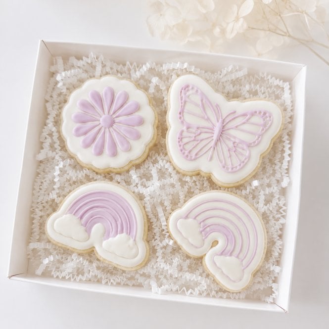 Boss Embossers Mini Butterfly, Rainbow & Daisy Stamp & Cutter Set - 3 Piece