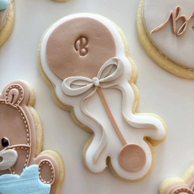 Boss Embossers New Rattle with Dainty Bow Stamp & Cutter