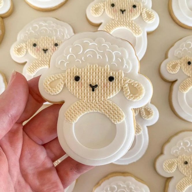 Boss Embossers Sheep Knitted Rattle Debosser & Cutter