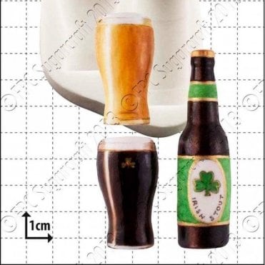 Bottle & Glass - Cake Decorating Silicone Mould