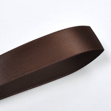 Brown Double-Faced Satin Ribbon - 10mm