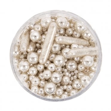 BUBBLE & BOUNCE SILVER (75g) Sprinkles - by Sprinks