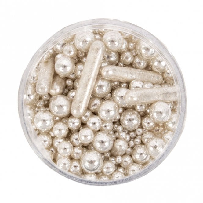 Bake Group BUBBLE & BOUNCE SILVER (75g) Sprinkles - by Sprinks Best Before: 9/1/2025