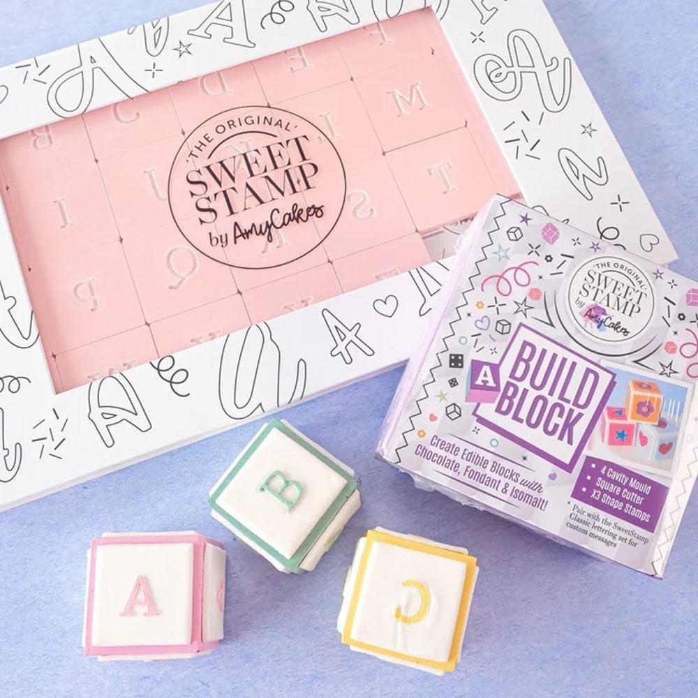 Sweet Stamps Build A Block Lettering Set - Uppercase Letters - Texture ...