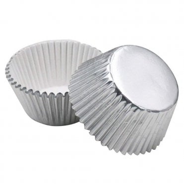 Bulk Packed Professional Foil Muffin Case Silver (Pack of 375)
