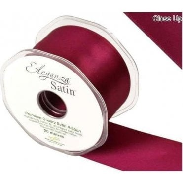 Burgundy - Double Faced Satin Ribbon