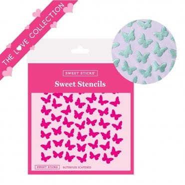 Butterflies Scattered Stencil