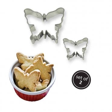 Butterfly Metal Cookie & Cake Cutter - Set Of 2
