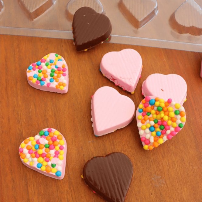 BWB Premium Chic Textured Heart Mould - Simple Chocolate Mould