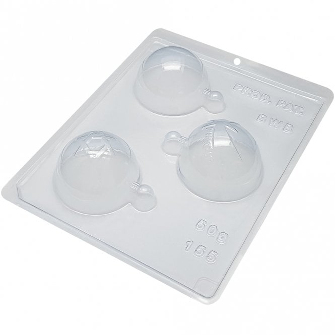 BWB Premium Christmas Ornamental Joy Balls Mould - 3 Cavity - Special Chocolate Mould