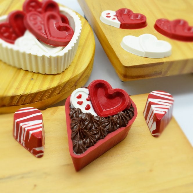BWB Premium Double Heart Harmony - Simple Chocolate Mould
