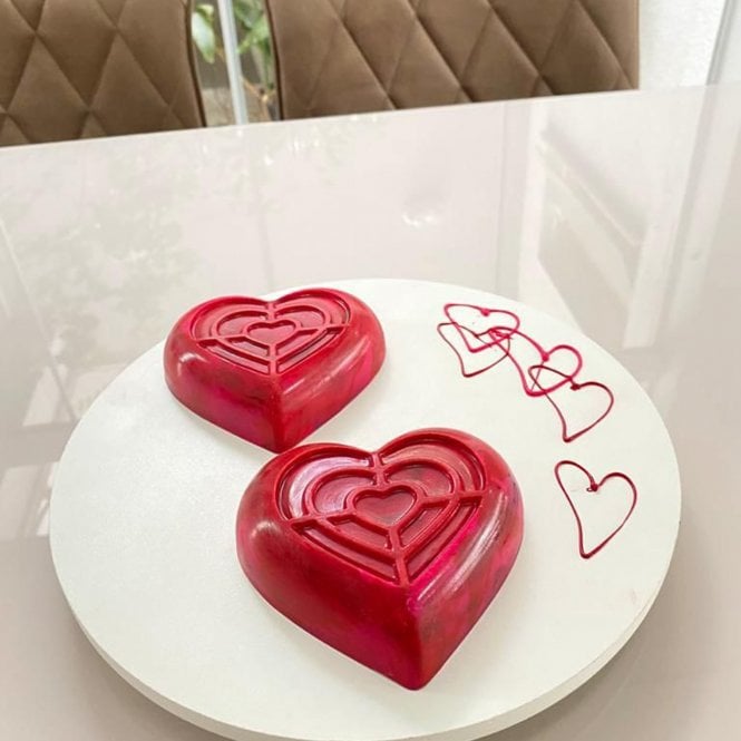 BWB Premium Effects Heart Symphony Chocolate Mould - 200g - 2 Cavity - Special Chocolate Mould