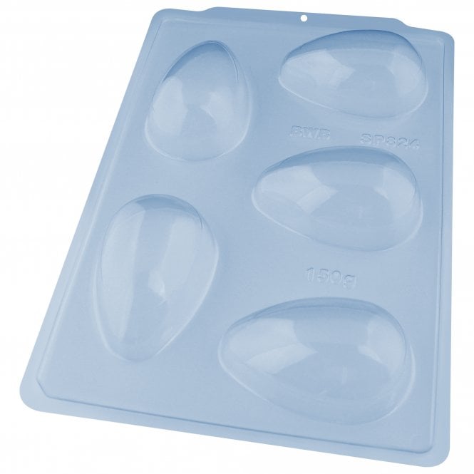 BWB Premium Flat Egg Harmony Mould - 150g - 5 Cavity - Special Chocolate Mould
