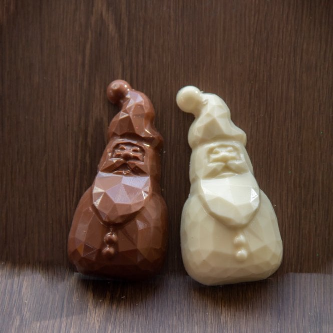 BWB Premium Geometric Santa Claus Elegance - 2 Cavity - Special Chocolate Mould