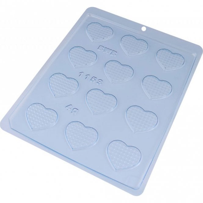 BWB Premium Heart Bonbon 1 Fiesta Simple Chocolate Mold - 12 Cavity - Special Chocolate Mould