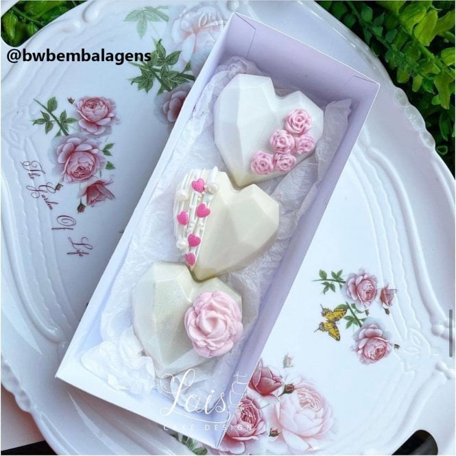 BWB Premium Medium Geometric Heart - 4 Cavity - Special Chocolate Mould