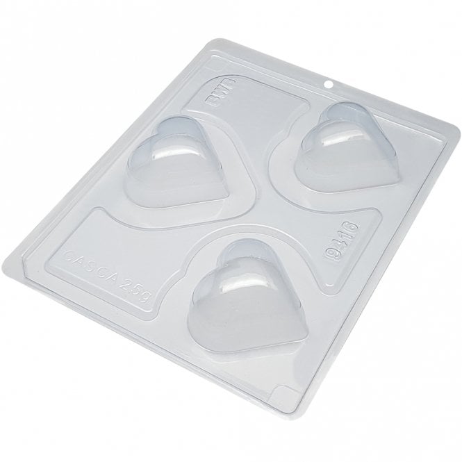 BWB Premium Medium Smooth Heart Symphony Mould - 3 Cavity - Special Chocolate Mould