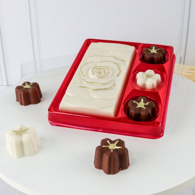 BWB Premium Red Indulgence: Elegant Tablet Box for Truffles & Chocolates (Pack of 10)