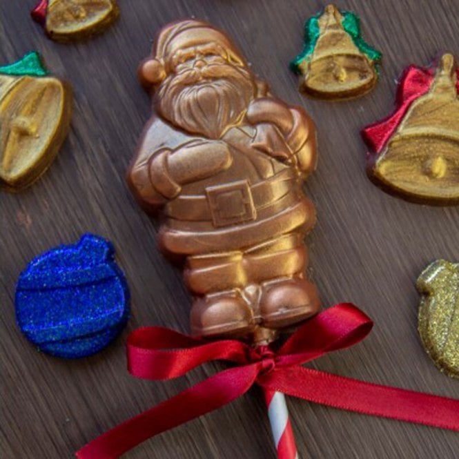 BWB Premium Santa Claus Lollipop Delight 1 - 5 Cavity - Special Chocolate Mould