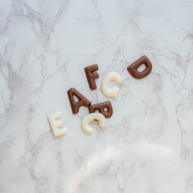 BWB Premium Tiny Alphabet Delight Chocolate Mould - Simple Chocolate Mould