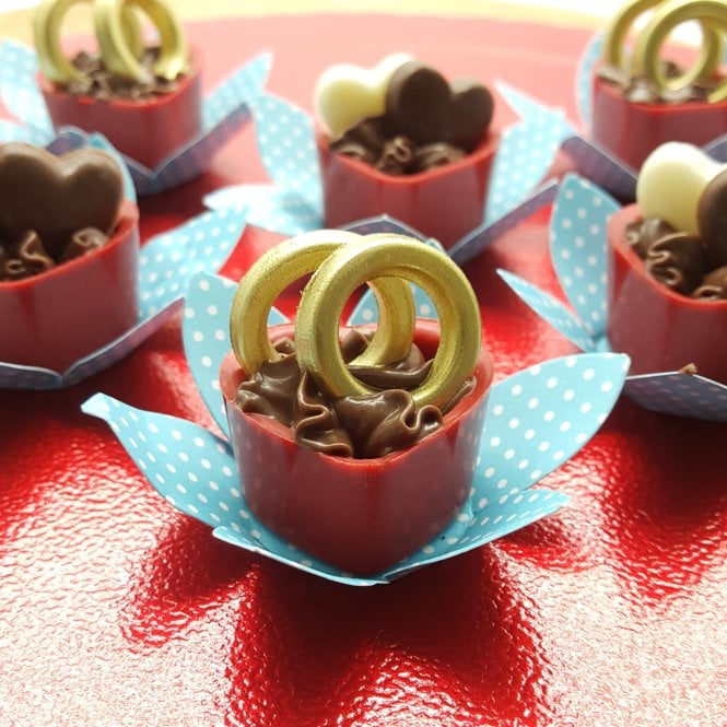 BWB Premium Wedding Rings Romance Chocolate Mould - 30 Cavity - Simple Chocolate Mould