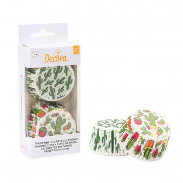 Cactus Baking Cupcake Cases - Pack 36