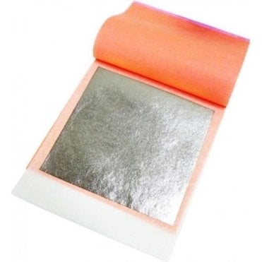 25 Count, Original 100% Edible Silver Leaf Transfer Sheets - Premium Quality
