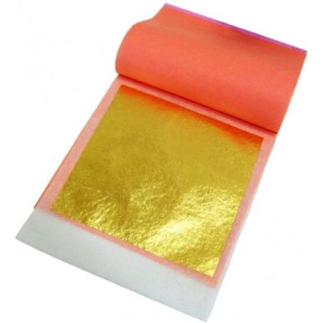 Cake Craft Company 25 Count, Original 24K 100% Edible Gold Leaf Transfer Sheets - Premium Quality