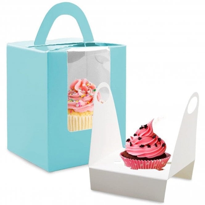Cake Craft Company Candy Blue Lantern Cupcake box - Holds 1