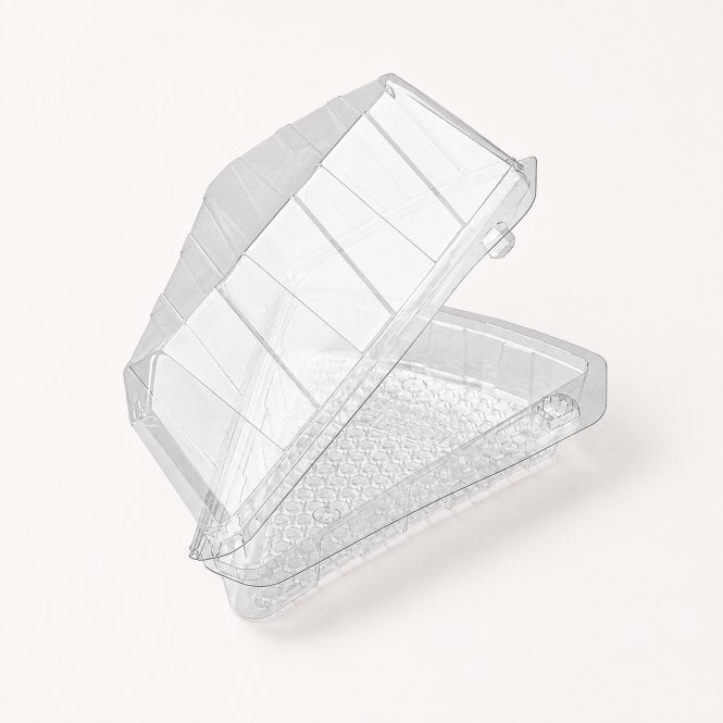 Cake Craft Company Deep Triangular Non-Airtight Hinged Container – Pack of 10