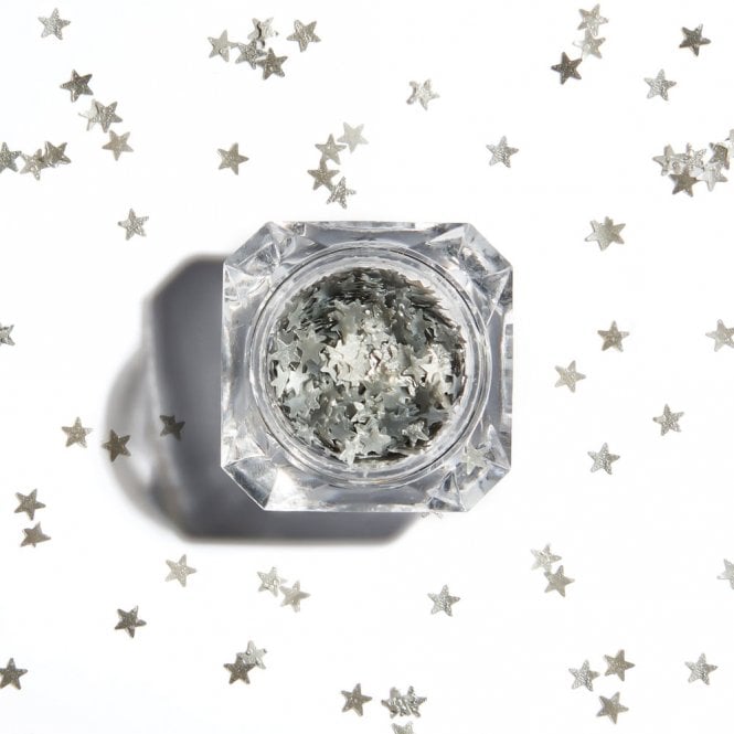 Cake Craft Company Edible Metallic Silver Glitter Stars - 3ml / 0.1oz