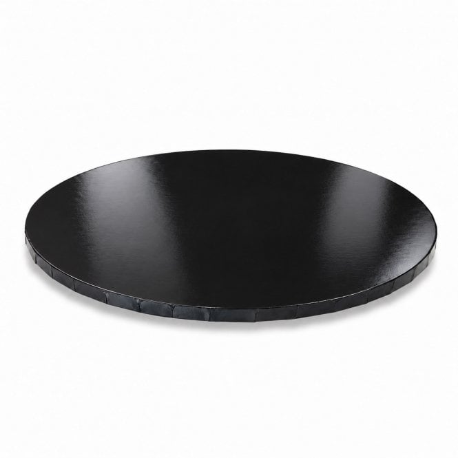 Cake Craft Company GLOSSY BLACK Round Premium Masonite (MDF) Cake Board Drum