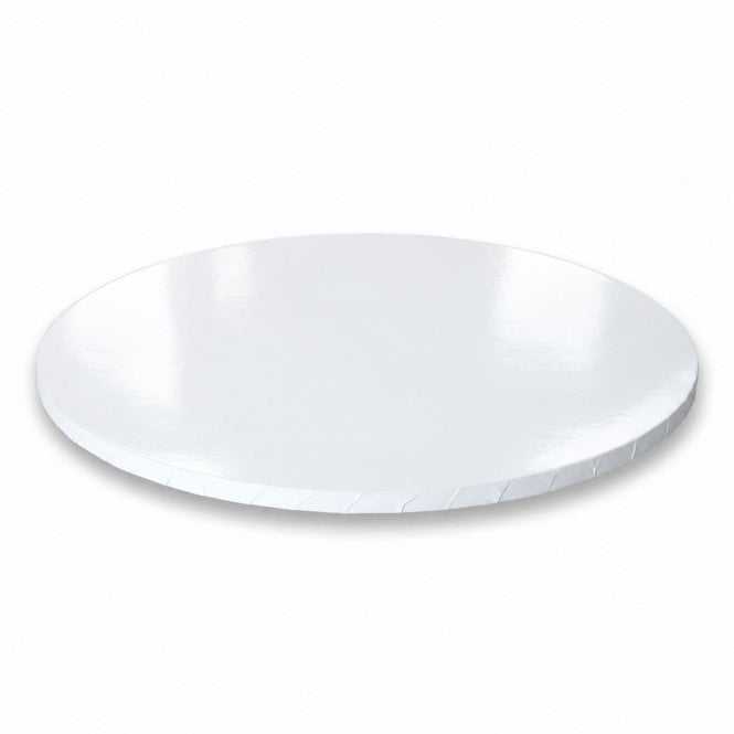 Cake Craft Company GLOSSY WHITE Round Premium Masonite (MDF) Cake Board Drum 10mm