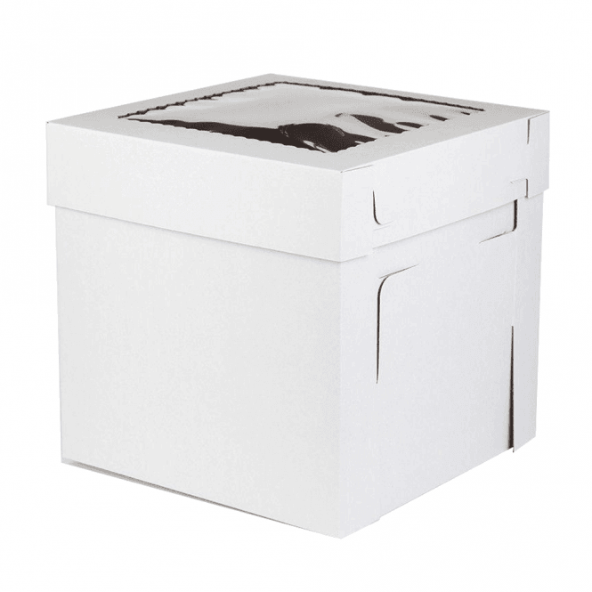 Cake Craft Company Heavy Duty Corrugated Super Deep Extra Strong Cake Box with Window