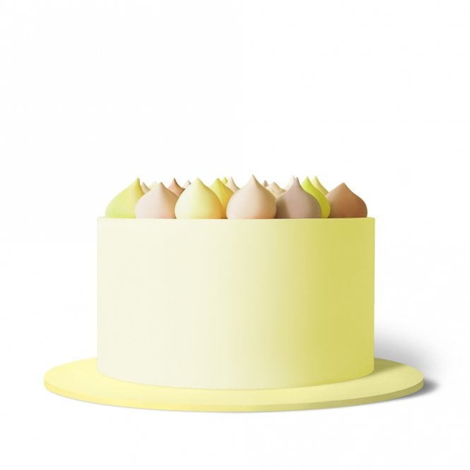 Cake Craft Company LEMON YELLOW Round MDF Premium 