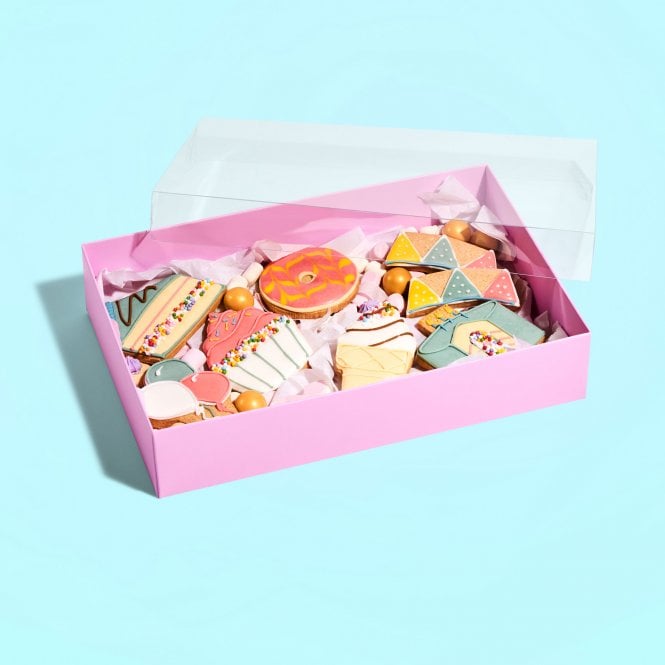 Cake Craft Company Lilac Deluxe Treat Boxes with Clear Lid