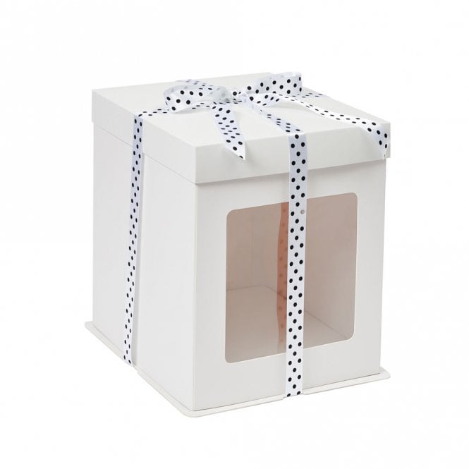 Cake Craft Company Matt White Tall Stylish Cake Box with Window