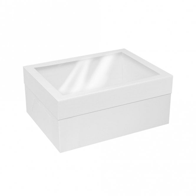 Cake Craft Company Rectangle Oblong Extra Deep White Cake Box with Window