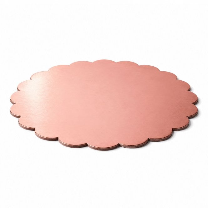 Cake Craft Company Rose Gold - Scalloped Compressed Cake Boards - 3mm