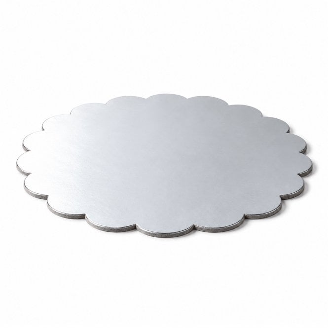 Cake Craft Company Silver - Scalloped Compressed Cake Boards - 3mm