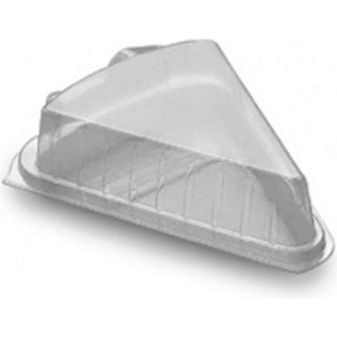 Cake Craft Company Single Portion Cake Slice Plastic Hinged Container/Box - Pack of 10