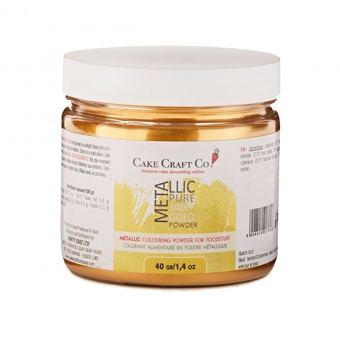 Cake Craft Company Super Gold Premium Luxury Edible Lustre Dust - Bulk Pot 40g