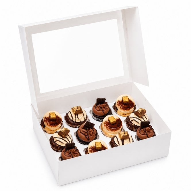 Cake Craft Company White Cupcake Box with Window and Insert - Extra Deep 4
