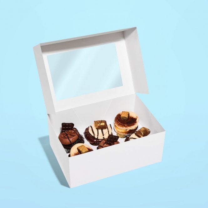 Cake Craft Company White Cupcake Box with Window and Insert - Extra Deep 4