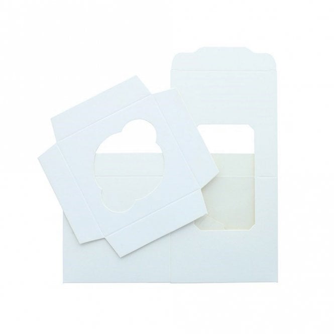 Cake Craft Company White Single Cupcake Box with Side Window and Insert - Holds 1 - *MULTI-BUY DISCOUNTS*