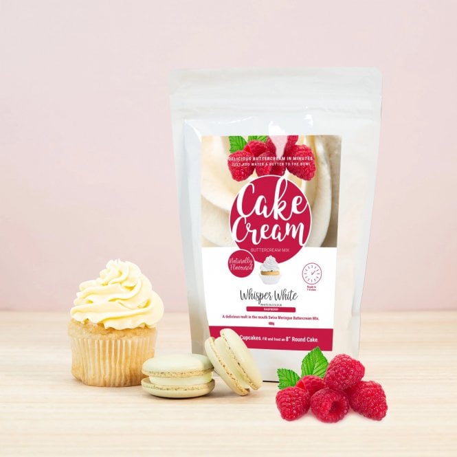 Sugar Sisters Cake Cream Whisper White Raspberry 400g