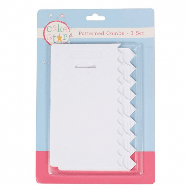 Cake Star Patterned Buttercream Combs - Set of 3