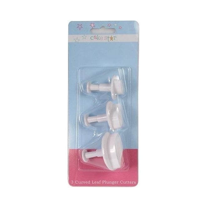 Cake Star Plunger Cutters - Curved Leaf