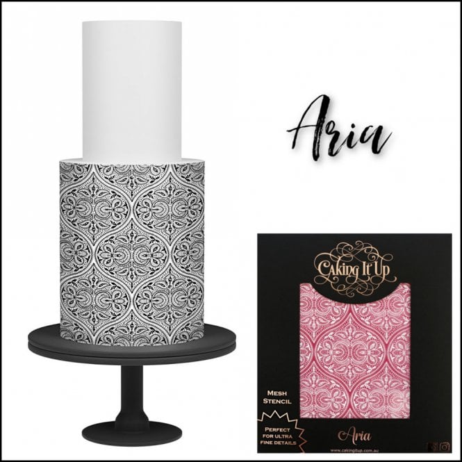 Caking It Up ARIA Mesh Cake Stencil by Karen Reeves